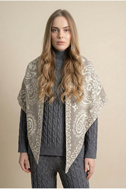 Shophia Women's Triangle Patterned Reversible Knit Shawl