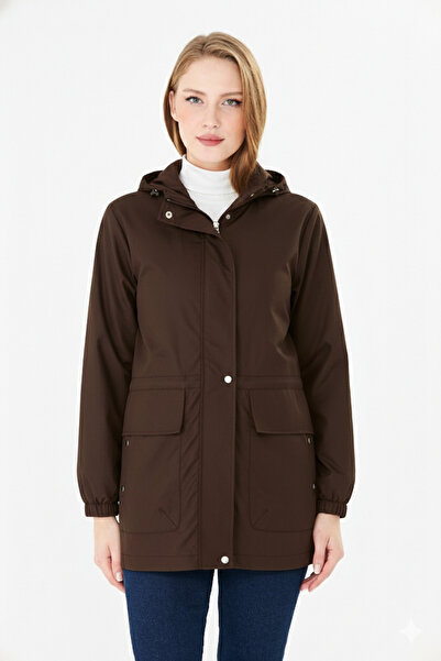 PIQUE Pelenă de ploaie pentru femei, cu talie ajustabilă și glugă