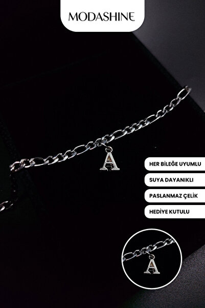 ModaShineShop Letter a Stainless Steel Bracelet – Adjustable Letter Bracelet ...