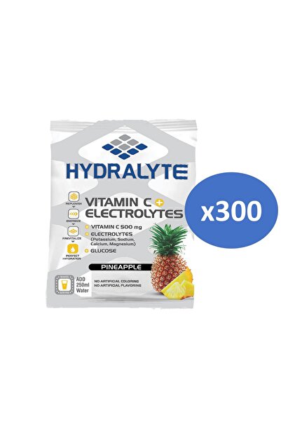 HYDRALYTE Electrolyte + Vitamin C Pineapple Sachet 10g | Hydration Drink Powd...