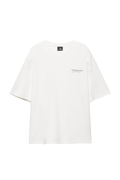 Pull & Bear Retrospective graphic short sleeve sweatshirt