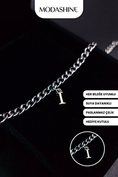 ModaShineShop Letter I Stainless Steel Bracelet – Adjustable Letter Bracelet ...