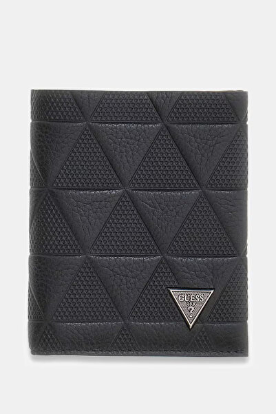 Guess Erkek Torino Deri Kartlık - Siyah