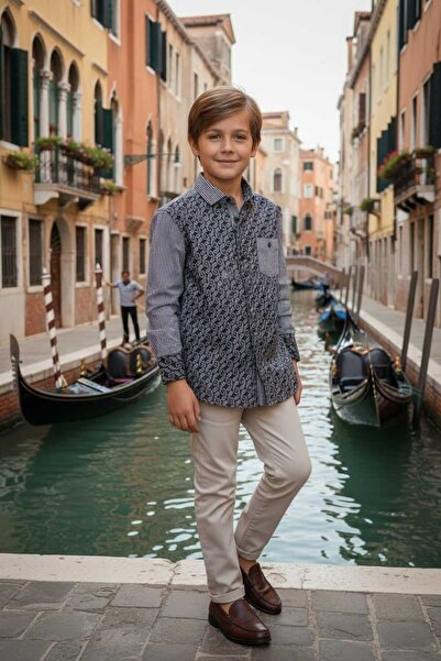 Louis Fabel New Season Cotton Colorful Long Sleeve Children's Shirt