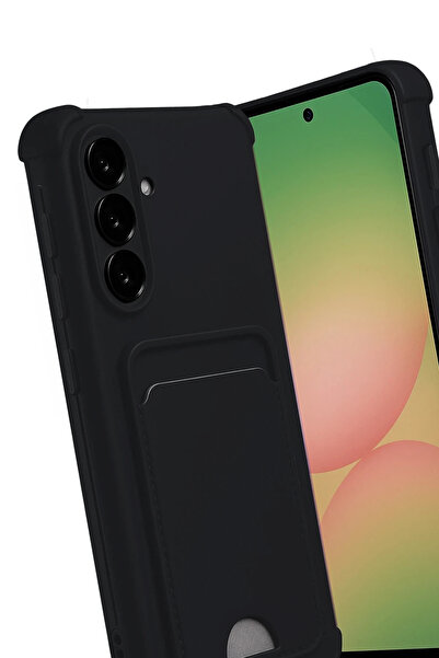 OZBAY TICARET OZB سامسونج جالاكسي A17 5G سيليكون مع حافظة بطاقات كيلفن - أسود...