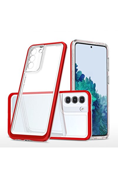 OEM Samsung Galaxy S23 Red Case 3-in-1 Transparent Scratch Resistant