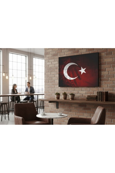 Kanvas İmaj Türk Bayrağı Kanvas Tablo | Ay Yıldız Modern Duvar Dekoru