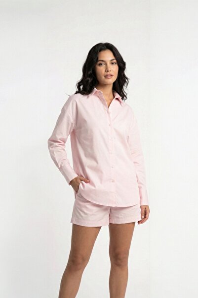 Miss Dünya Lissa 100% Natural Cotton Oversize One Size Poplin Shirt