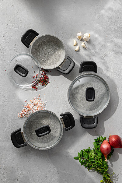 Emsan Fortis Granit 6 Parça Sahan Set Gri