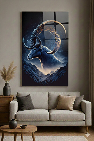 BLT DİZAYN Luxury Astrology Design – Golden Crescent Capricorn Figure