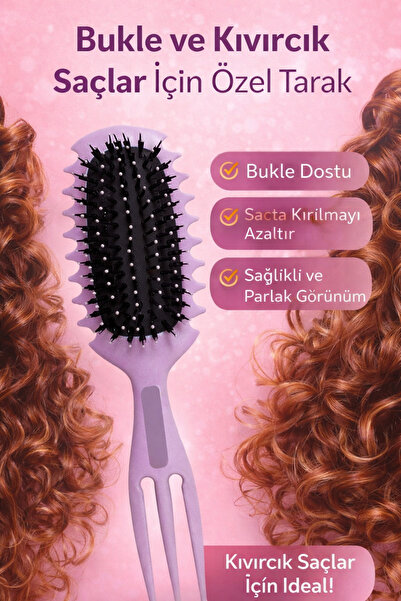 İssaCosmetics Tarak – Bukle ve Kıvırcık Saç Yapısına Uygun, Kırılmayı Azaltma...