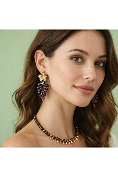 B Design jewelry Delta Tiger Eye Necklace