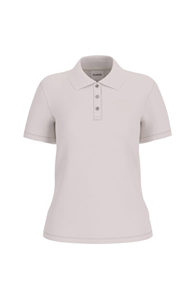 Guess Women's Paula Active Slim Fit Polo T-Shirt - Beige