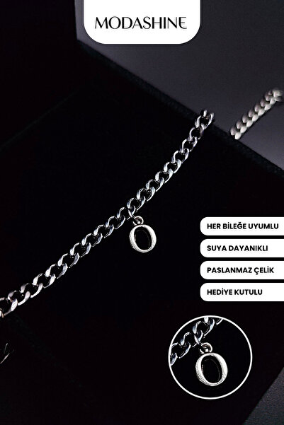 ModaShineShop Letter O Stainless Steel Bracelet – Adjustable Letter Bracelet ...