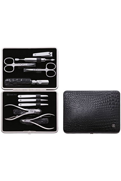 ZWILLING Set manichiură din piele, 10 piese - Negru