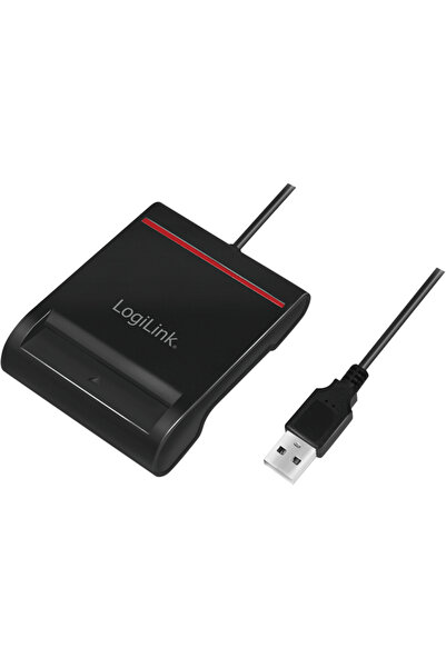 LogiLink CR 0047 USB 2.0 Card Reader, for Smart ID, Black