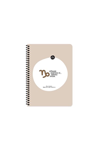 Hisli Şeyler Burçlar Series 16,5X22,5 Lined Spiral Notebook with Stickers - L...