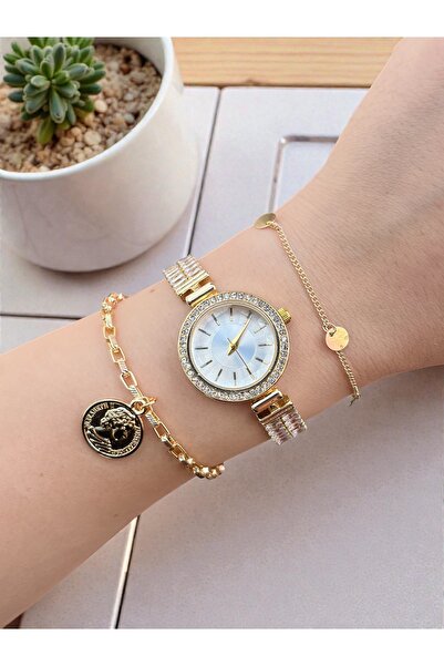 CLUPPOLOON ZİRKON TAŞLI KADIN KOL SAATİ SETİ