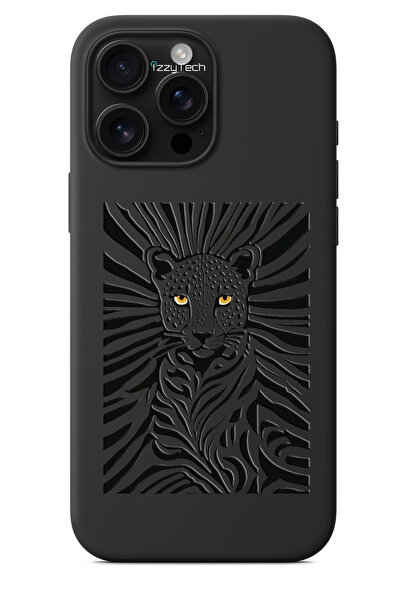 izzytech iPhone 11 Pro Max Compatible Black Phone Case – Leopard & Zebra Stri...