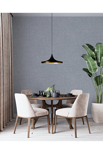 Adawall MUSE Koleksiyonu 25104-5 Gri Keten Efektli Modern Duvar Kağıdı