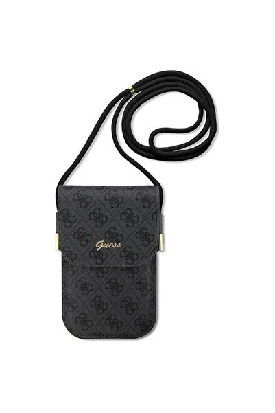 Guess Geantă de mână 4G Metal Script Logo - neagră