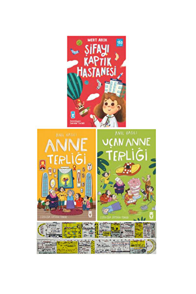 Timaş Çocuk Şifayı Kaptık Hastanesi+Anne Terliği+Uçan Anne Terliği 3 Kitap Se...