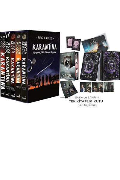 İndigo Kitap Karantina Serisi Seti-5 Kitap Takım- Ciltli Kutulu ve Saka ve Sa...