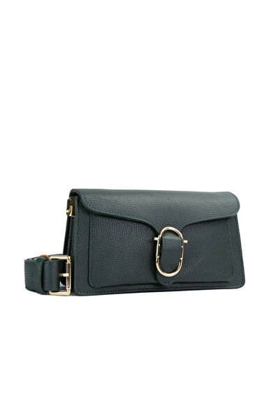 Posete Fagaras Anabelle Leather Purse - Dark Green, Casual Bag Made of Genuin...