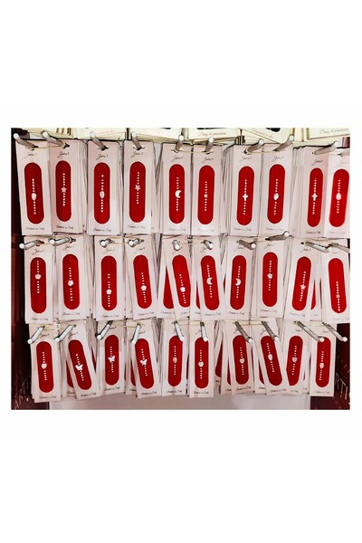 OEMN Brățară Mărțișor cu Sidef, Șnur Roșu Reglabil, Mărgele Albe și Roșii, Pa...