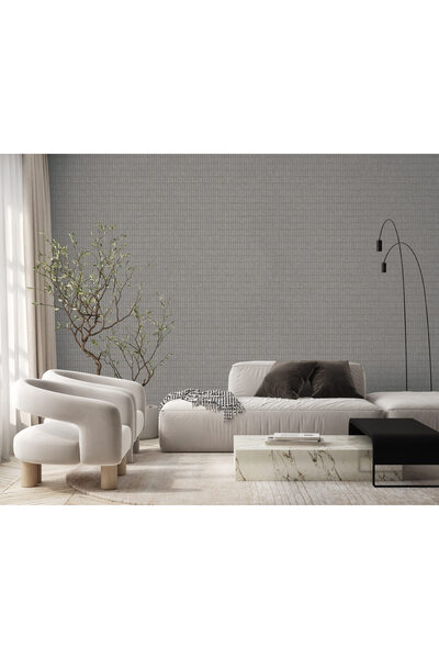 Adawall MUSE Koleksiyonu 25102-4 Taş Gri Dokulu Silinebilir Nonwoven Vinil Du...