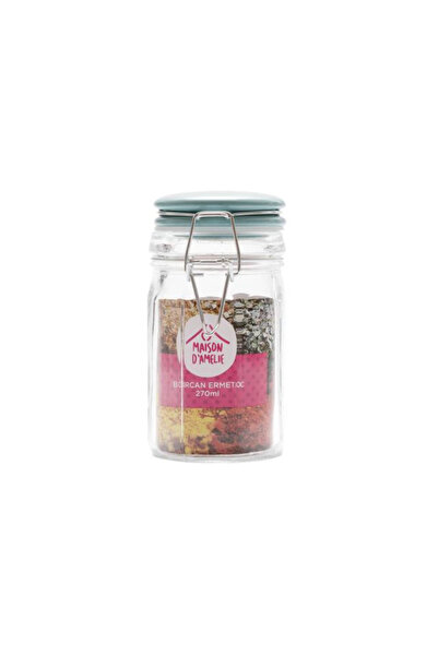 Maison D'Amelie Maison D'Amelie jar with ceramic lid, 270 ml, Transparent