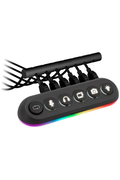 Streamplify HUB DECK 5, 4x USB 3.0, 1x USB 2.0, RGB, 12V, cablu de alimentare...