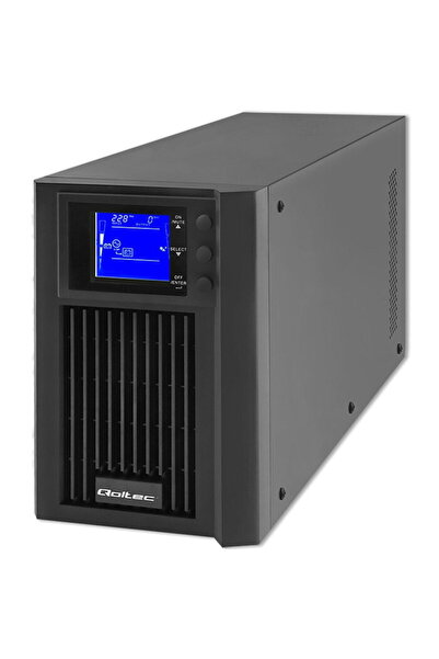 Qoltec 53981 UPS | On-line | Pure Sine Wave | 2kVA | 1.6kW | LCD | USB
