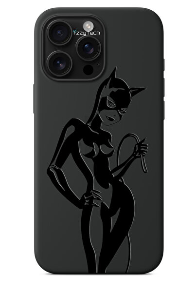 izzytech iPhone 11 Pro Max Compatible Black Phone Case – Catwoman Figure with...