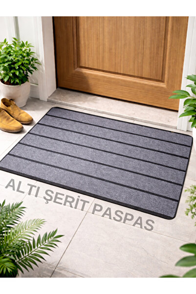 BEYLİNİ سجادة مدخل منقوشة بشريط مزخرف، قاعدة غير قابلة للانزلاق، متينة ومقاوم...