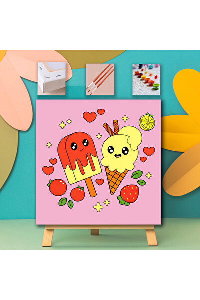 Carmen Çocuklar için Sayılarla Boyama Seti - Meyveli Dondurmalar