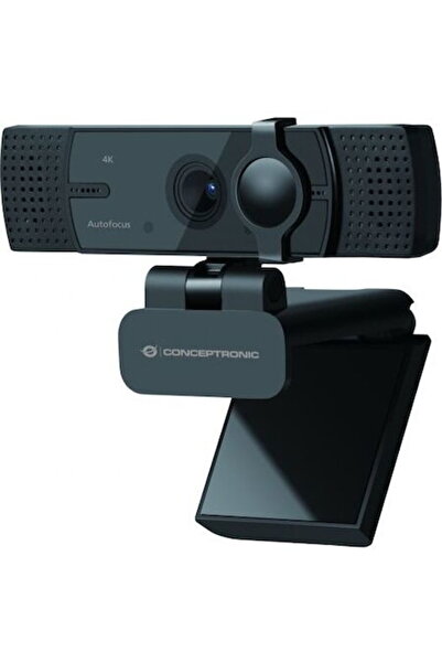CONCEPTRONIC Cameră web AMDIS 4K Ultra-HD- AFMicroph , Negru