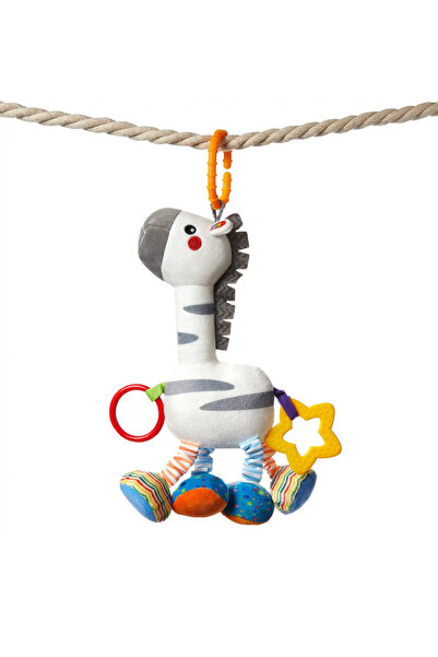 TUMAMA KIDS Tumama Rattle Zebra, Παιχνίδι από βελούδο με σιλικόνη για δάγκωμα...