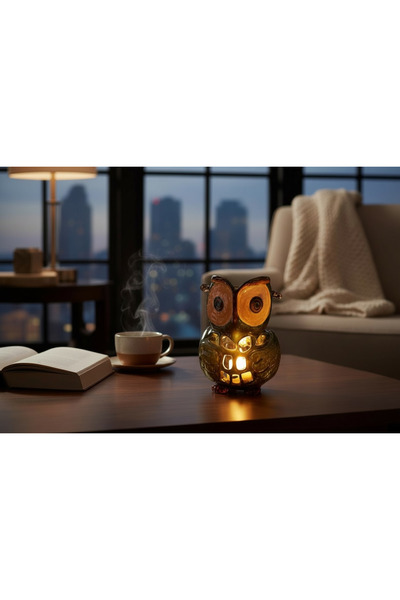 doro El yapımı seramik baykuş tealight