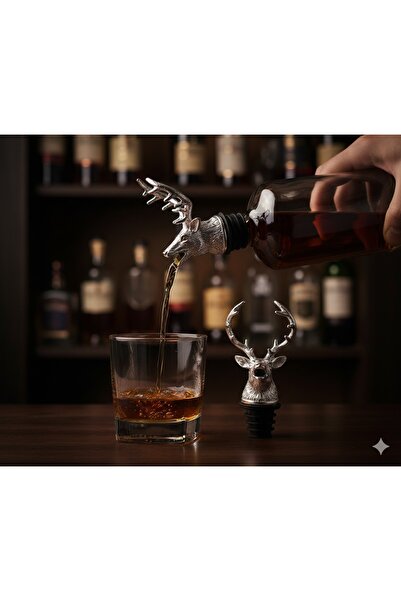 YAPIŞKAN STORE Geyik Kafası Şarap Dökücü Şişe Ağızlığı