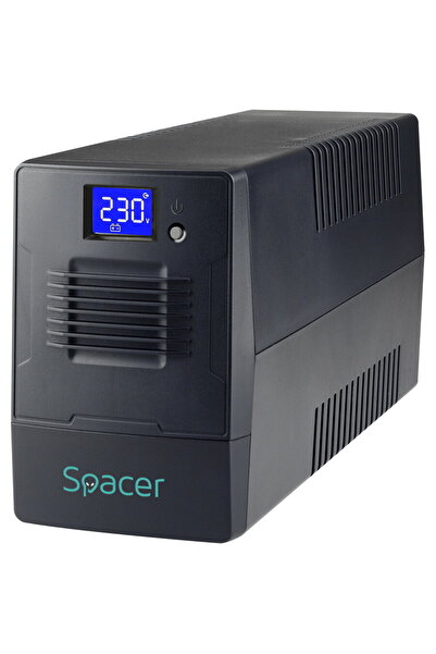 Spacer SPUP-600D-LIT01, Line-Interactive, 600VA/360 W, USB, LCD, 2x Schuko, N...