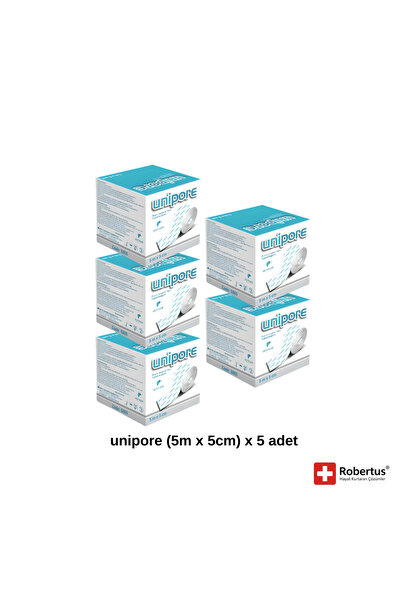 Unipore Hipoalerjenik Elastik Flaster (5m x 5cm) 5'li Paket