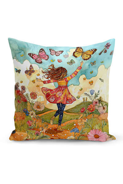 Bertille Home Ανοιξιάτικη Σειρά Κάλυμμα Μαξιλαριού Διπλής Όψης με Ψηφιακή Εκτ...