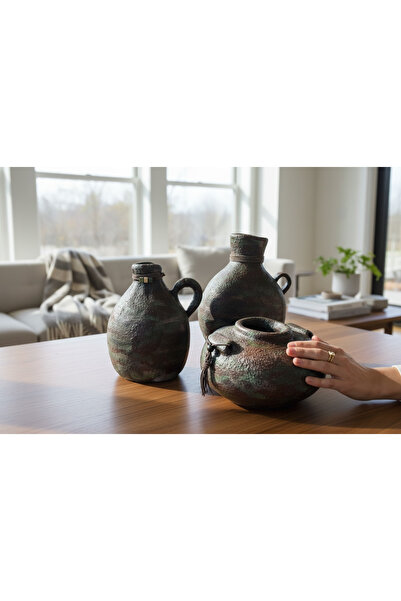 doro El yapımı seramik vazo seti