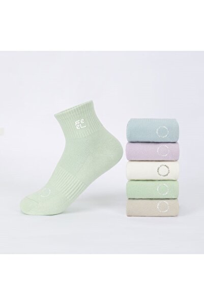 FEEL جوارب نسائية متوسطة الحجم - 5 قطع - متعددة الألوان