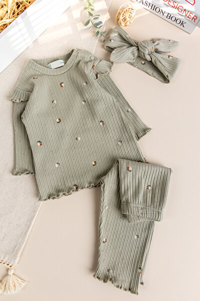 Babymod Floral Patterned Cotton 3-Piece Baby Girl Set