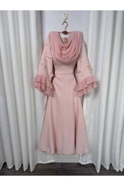 EVENTANA Eventana pink midi dress for Eid