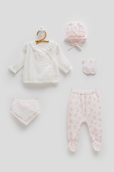Caramell Marin Premium Müslin 5li Set Kız Pembe