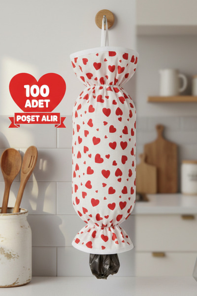 Morlay Червена чанта за съхранение във формата на сърце – Кухненски органайзе...