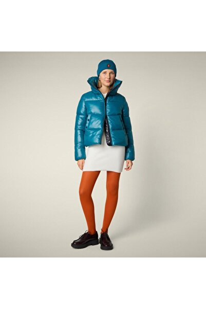 SAVE THE DUCK Kadın Mont Mavi - Isla